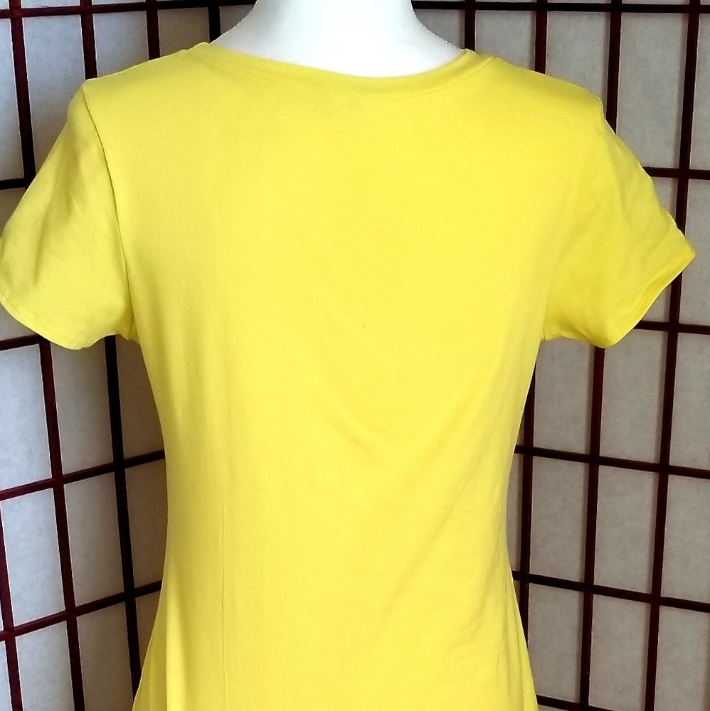 Yellow T-shirt Distress Dress - Picture 3 of 6